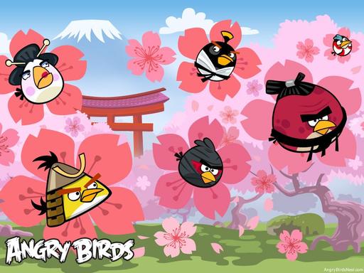 Angry Birds - ✿✿✿Angry Birds и Любование Сакурой+возможность поиграть в Cherry Blossom на японском сайте!!!✿✿✿